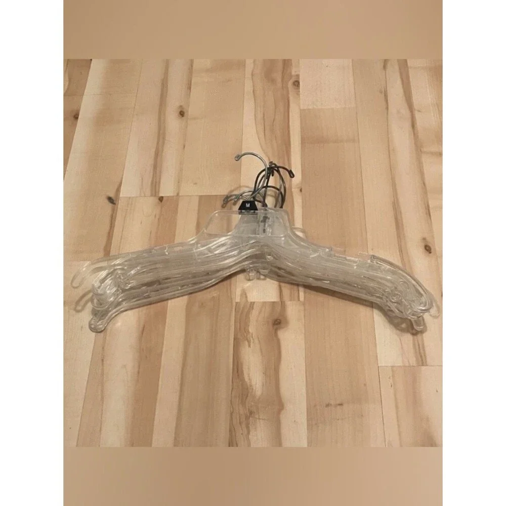9 Clear Plastic Clothing Hangers Clothes Hangers
